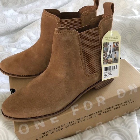 toms toffee suede wedge bootie